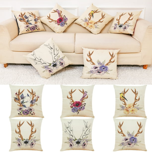 New 18" Cotton Linen Sofa Pillow Case Cover Waist Throw Cushion Cover Home Decor New 18" Cotton Linen Sofa Pillow Case Cover Waist Throw Cushion Cover Home Decor